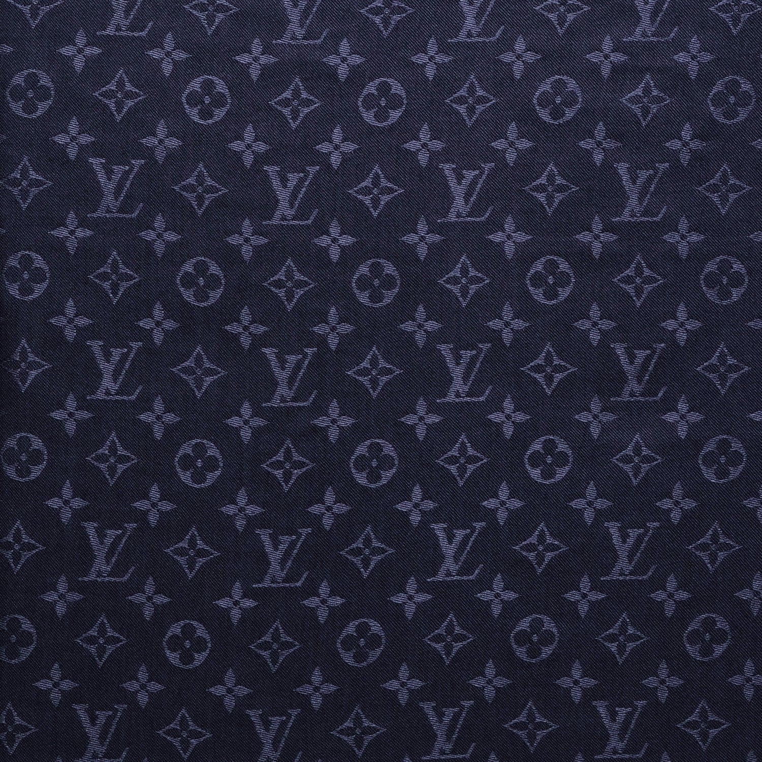 Louis Vuitton Silk Wool Monogram Shawl Night Blue 3 of 5