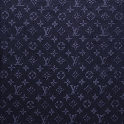 Louis Vuitton Silk Wool Monogram Shawl Night Blue 3 of 5