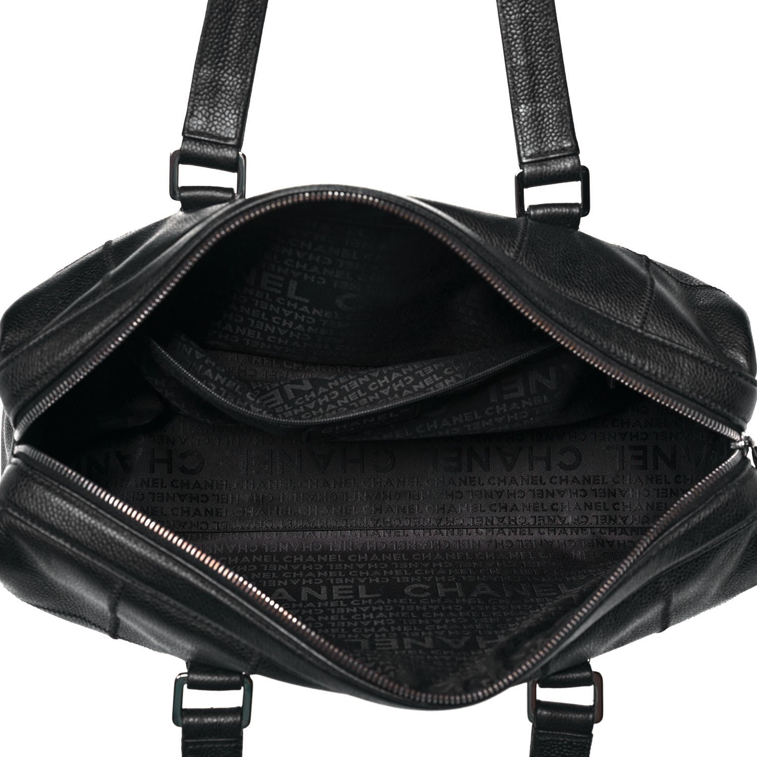Chanel Caviar Square Stitched Tote Black 4 of 12