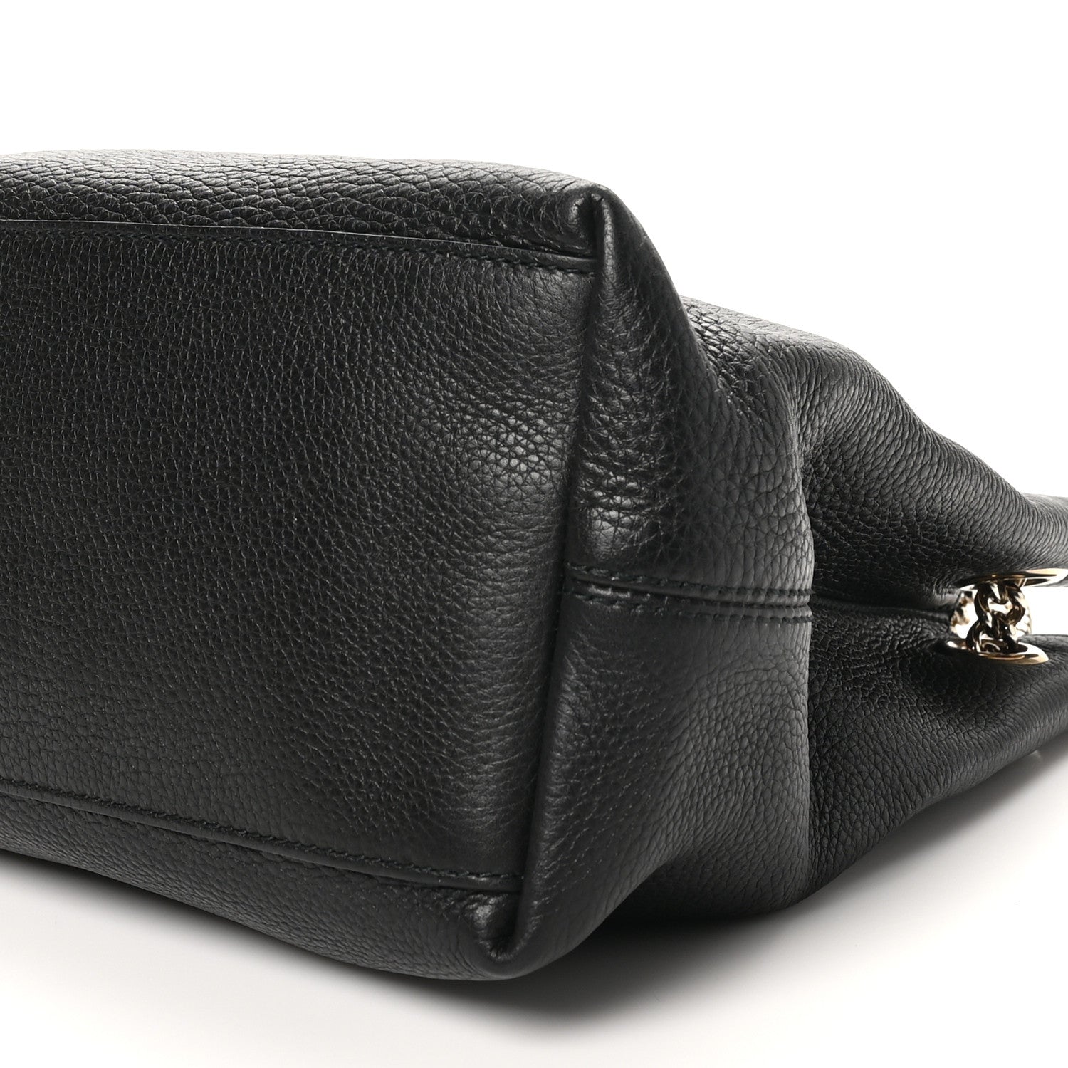 Gucci Pebbled Calfskin Medium Soho Chain Shoulder Bag Black 10 of 10
