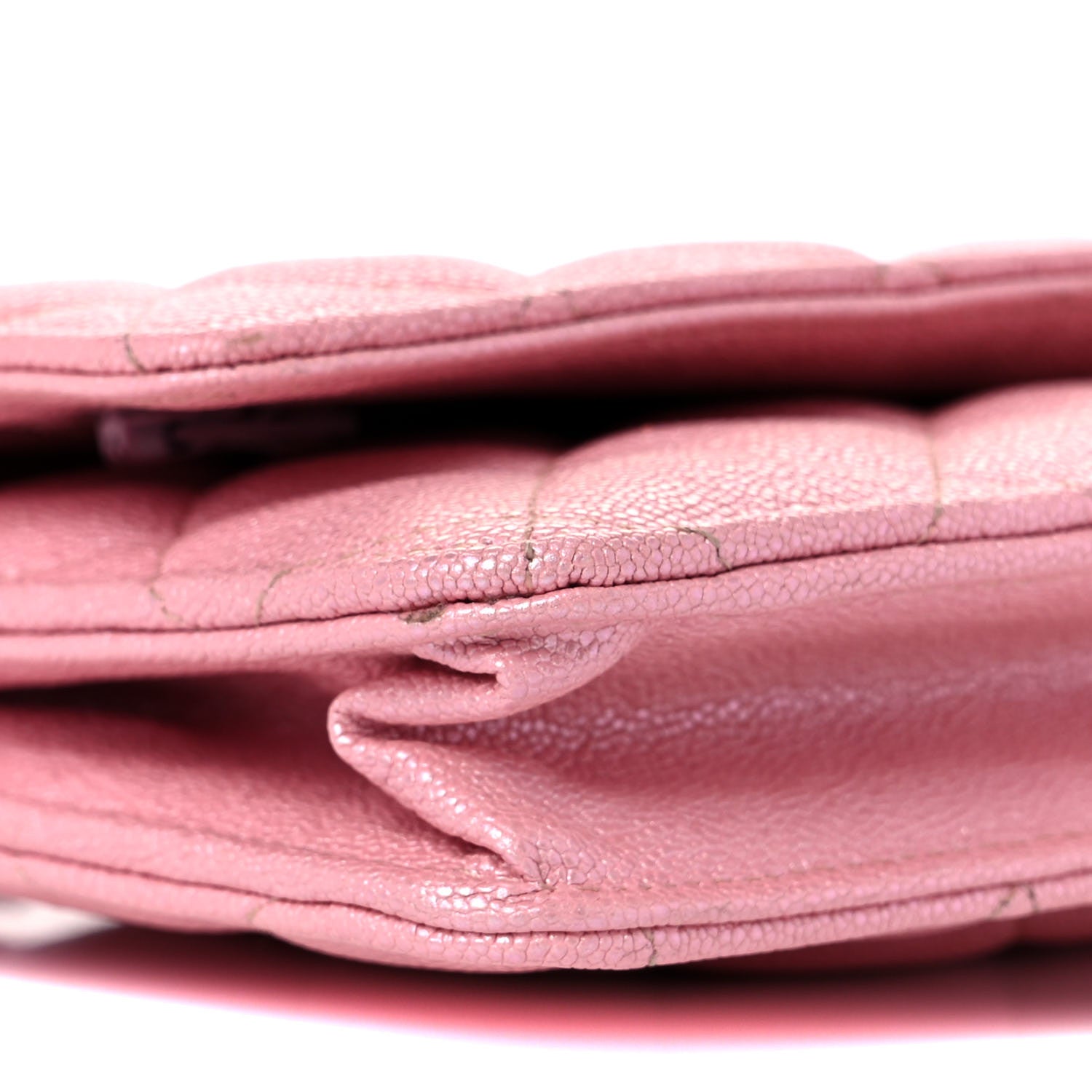 Chanel Iridescent Caviar Quilted Wallet on Chain WOC Pink 10 of 12