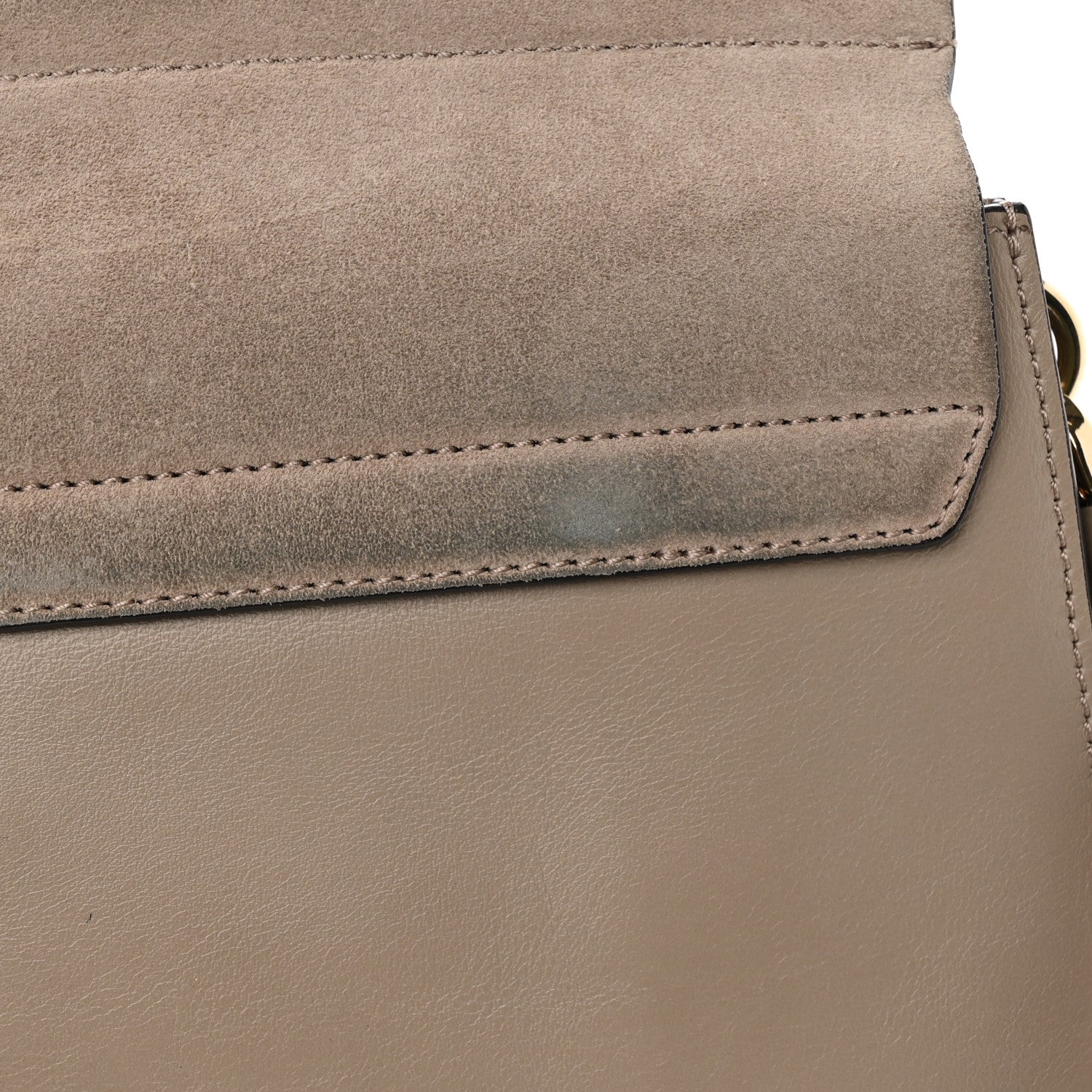 Chloe Calfskin Suede Medium Faye Shoulder Bag Motty Grey 18 of 18