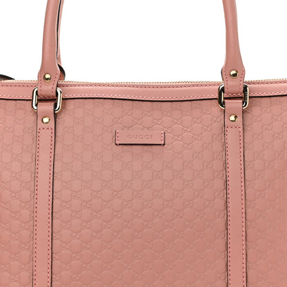 Gucci Soft Microguccissima Small Zippered Satchel Soft Pink 8 of 10