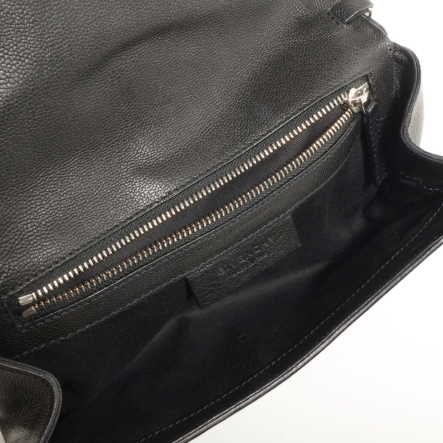 Grained Calfskin Obsedia Clutch Black