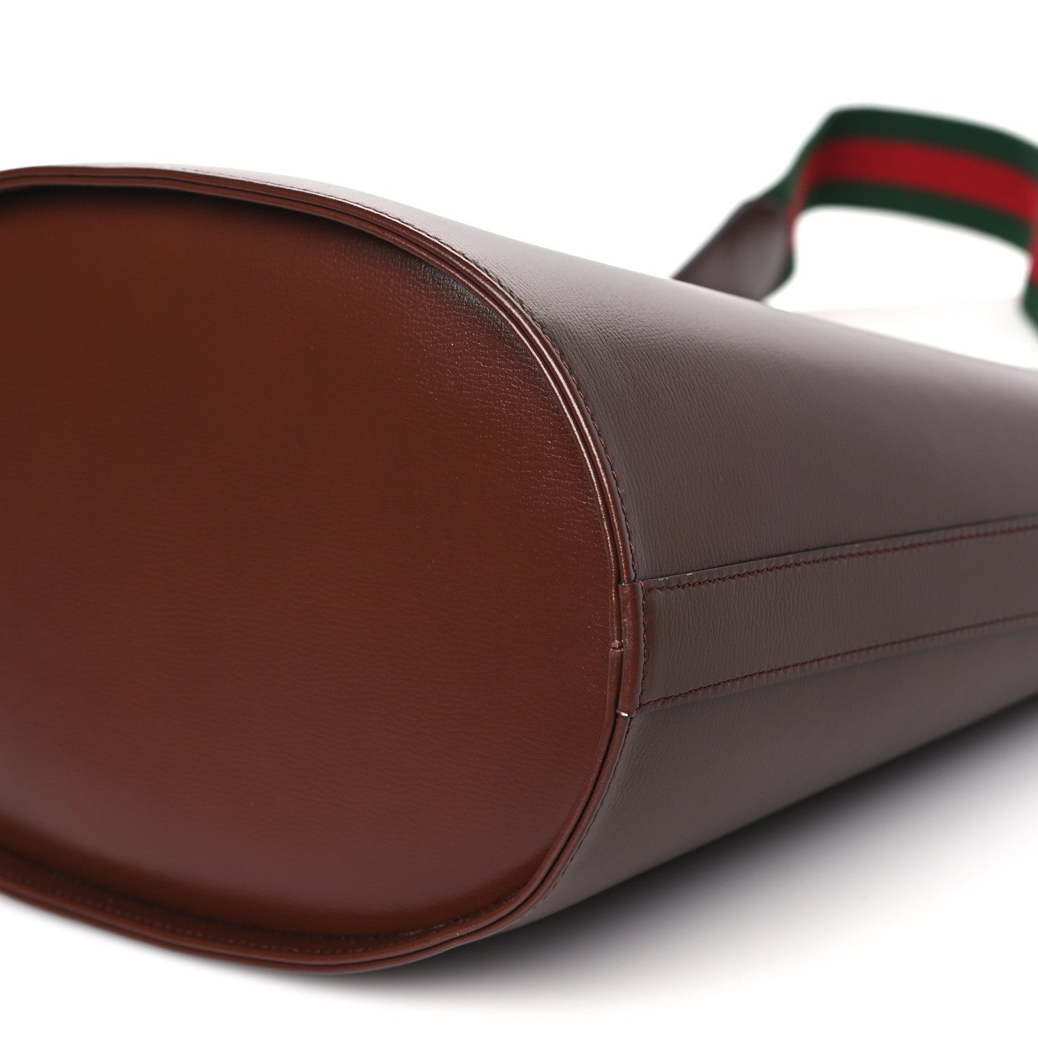 Gucci Tritone Calfskin Web Medium Ophidia Bucket Bag Sweet Chestnut 10 of 10