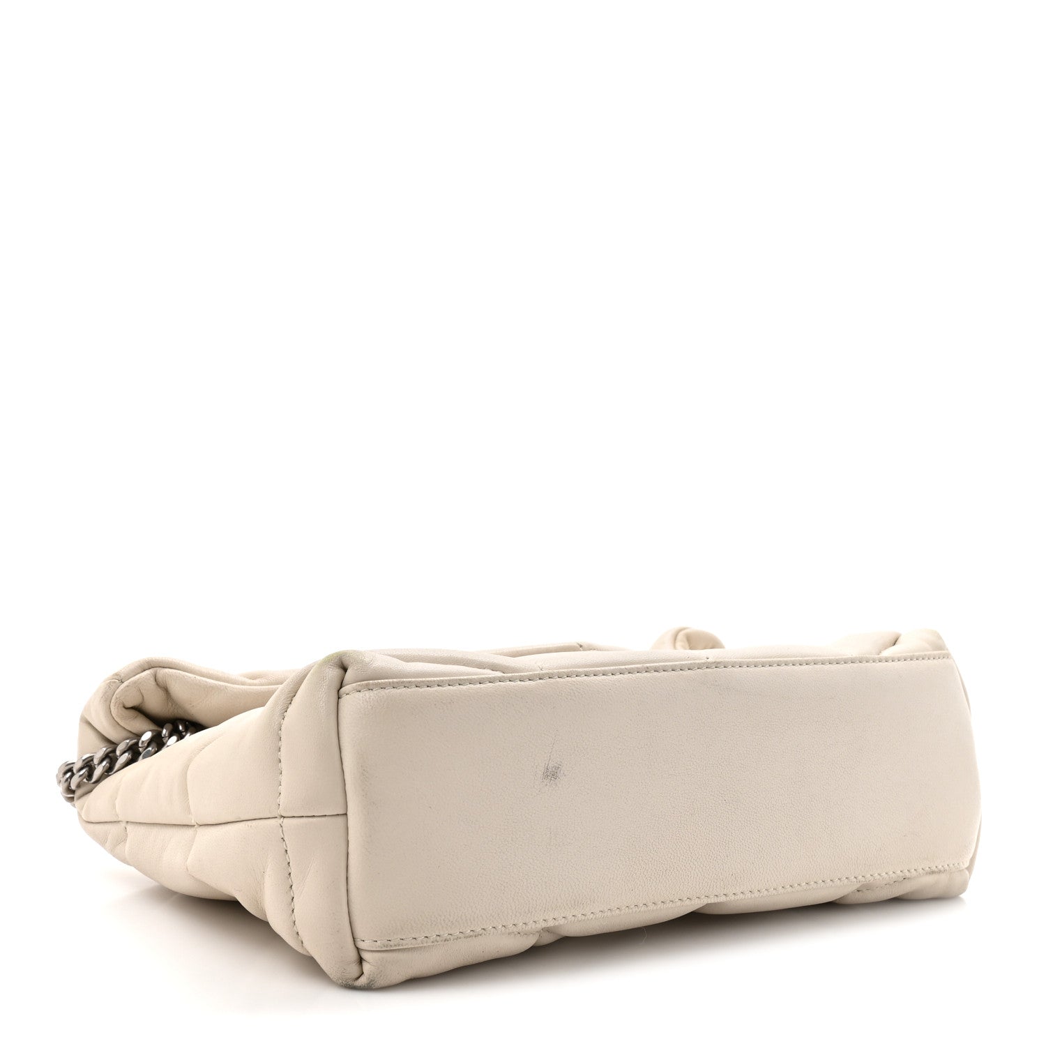 Saint Laurent Lambskin Quilted Toy Loulou Puffer Monogram Chain Satchel Crema Soft Crema Soft 4 of 14