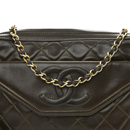 Chanel Lambskin Quilted Tassel Camera Case Brown 9 of 15