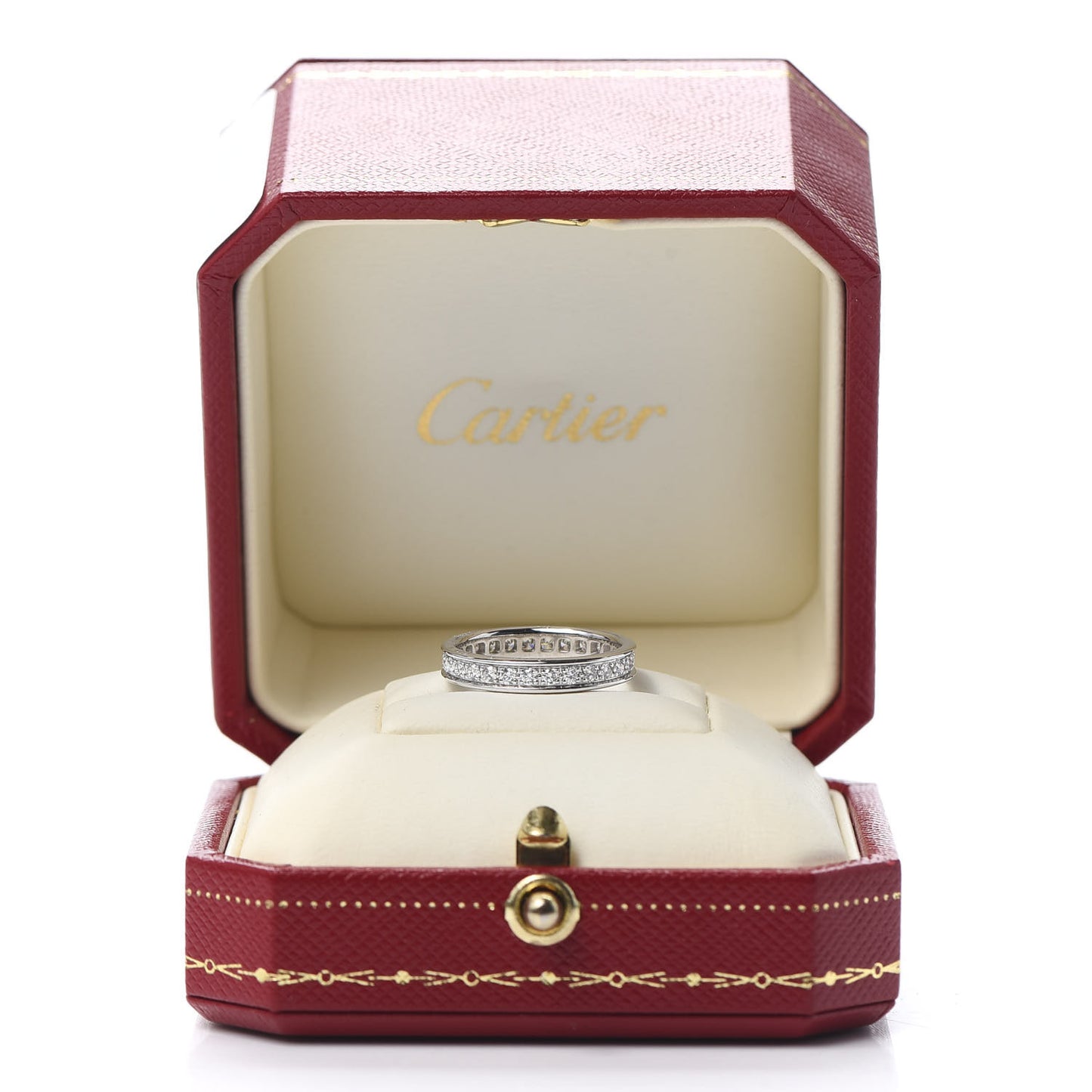 18K White Gold Diamond 3.5mm Ballerine Wedding Band Ring 49 4.75