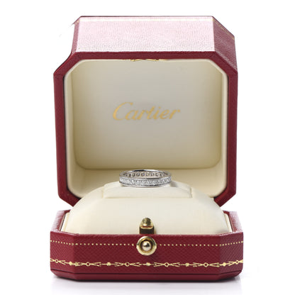 Cartier 18K White Gold Diamond 3.5mm Ballerine Wedding Band Ring 49 4.75 5 of 5