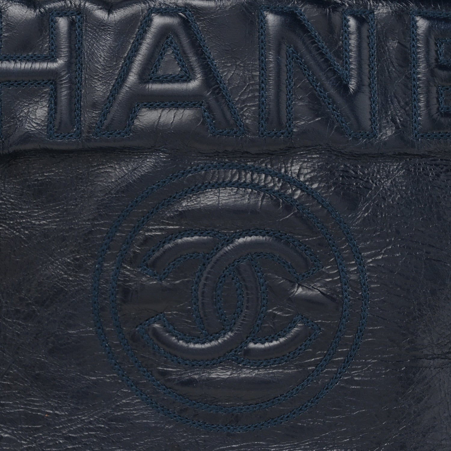 Chanel Glazed Calfskin Large Deauville Tote Blue 8 of 14