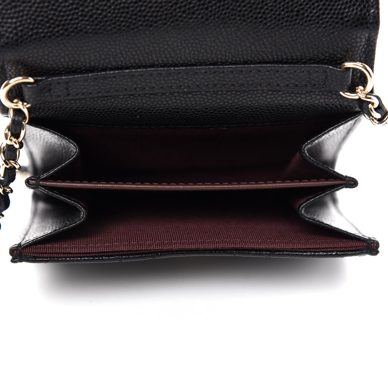Chanel Caviar Quilted Flap Card Holder On Chain Black 5 of 13