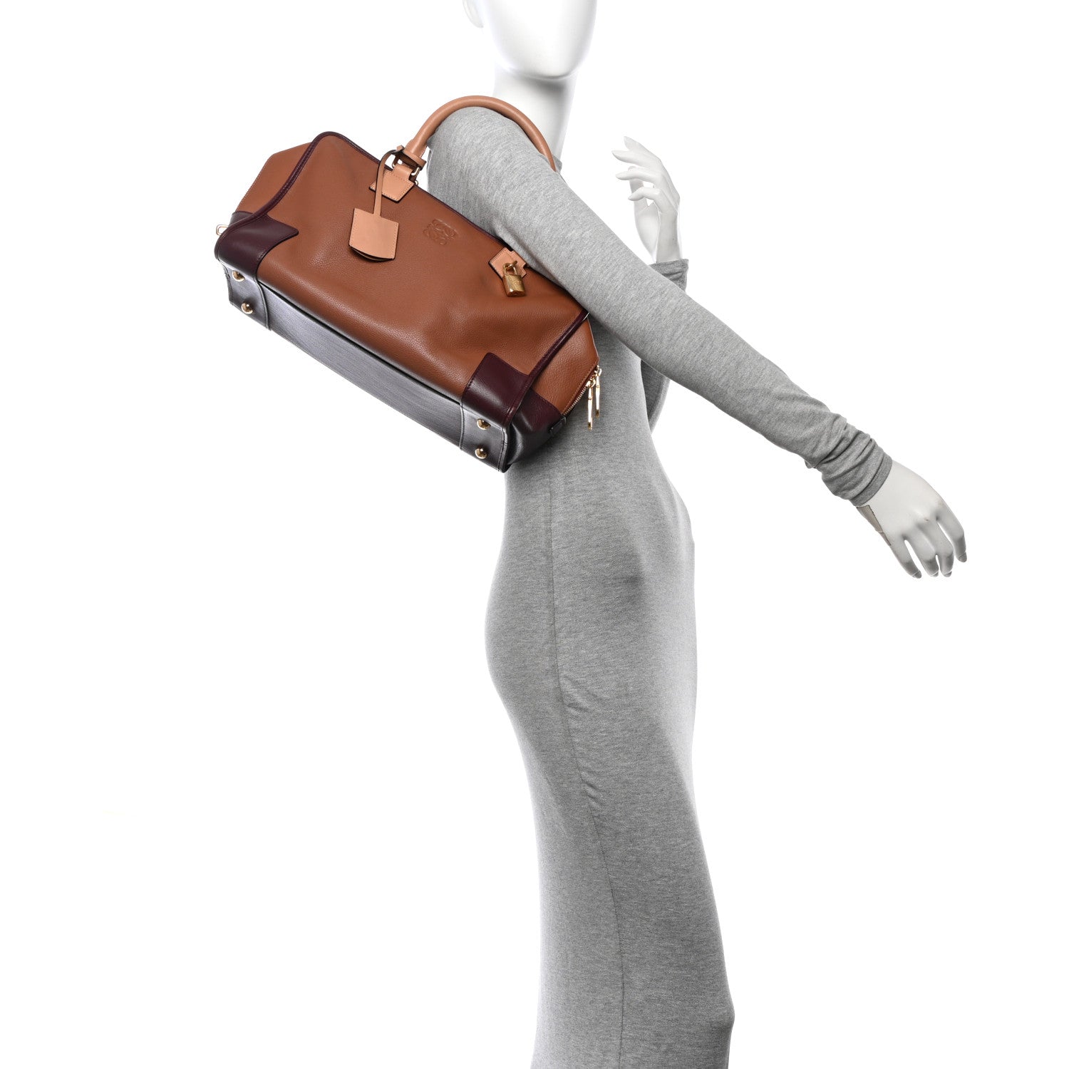 Loewe Calfskin Amazona 36 Brown Oxblood 2 of 11