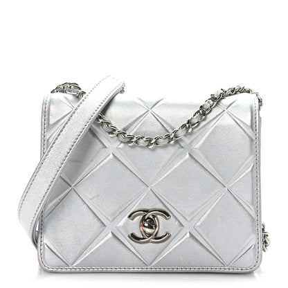 Chanel Metallic Calfskin Mini Propeller Flap Silver 1 of 10