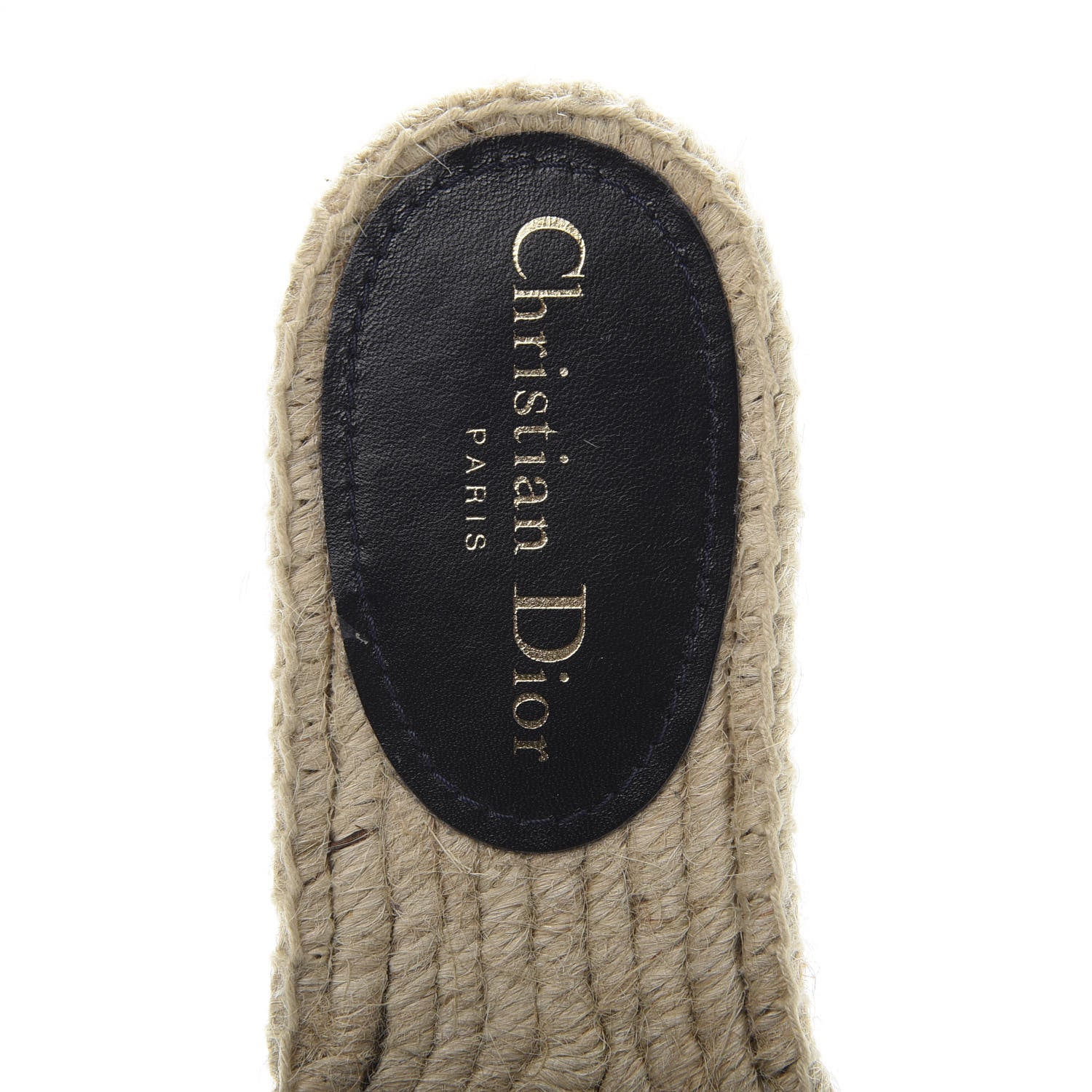 Christian Dior Oblique Embroidered Granville Espadrille 15mm Slippers 39.5 Deep Blue 6 of 9