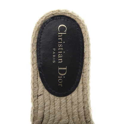 Christian Dior Oblique Embroidered Granville Espadrille 15mm Slippers 39.5 Deep Blue 6 of 9