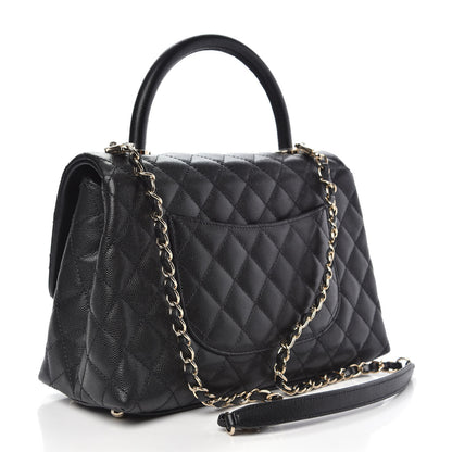 Chanel Caviar Quilted Small Coco Handle Flap Black 4 of 11