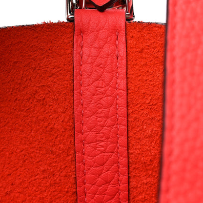 Hermes Taurillon Clemence Picotin Lock 22 MM Rose Texas 7 of 9