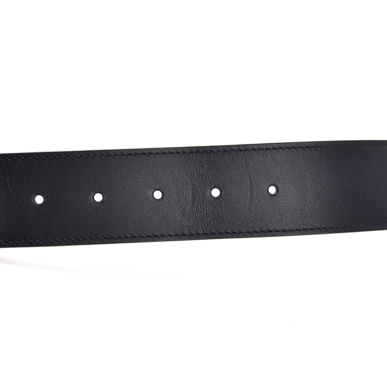 Gucci Canvas Web Interlocking G Belt 85 34 Navy 6 of 6