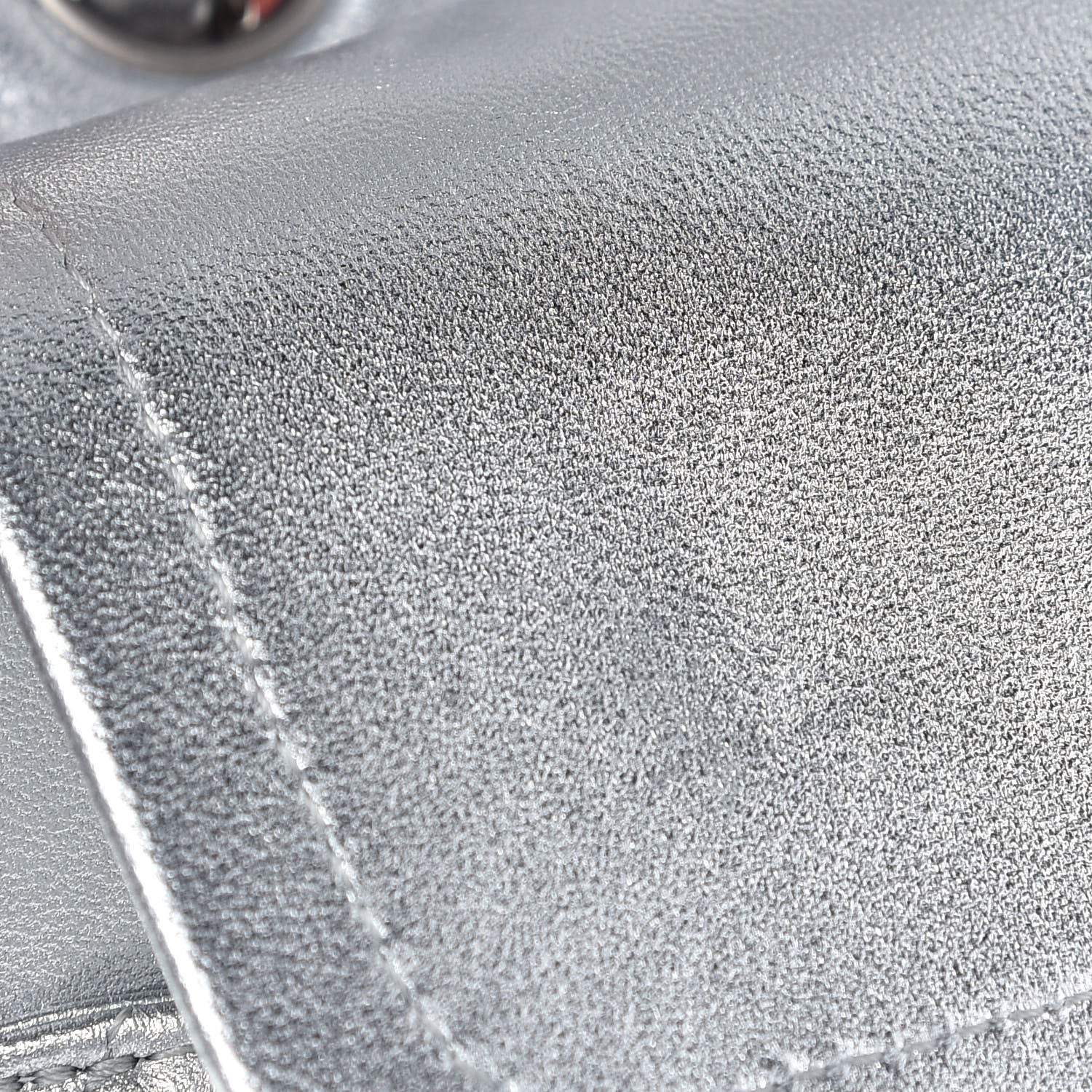 Chanel Metallic Lambskin Quilted Medium Double Flap Silver 14 of 15