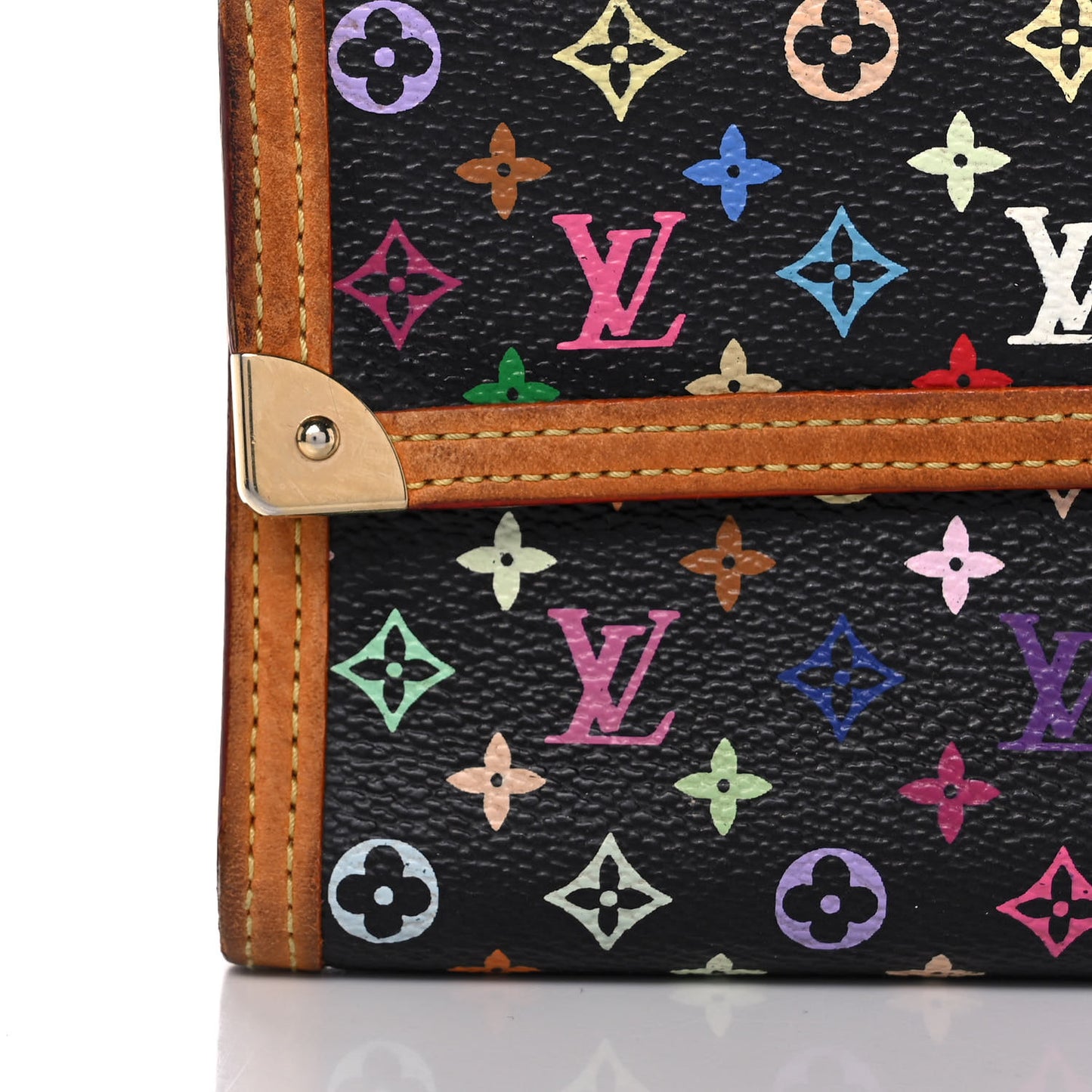 Monogram Multicolor Porte Tresor International Wallet Black