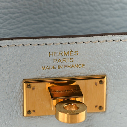 Hermes Chevre Mysore Kelly Pocket Compact Wallet Bleu Brume 6 of 8