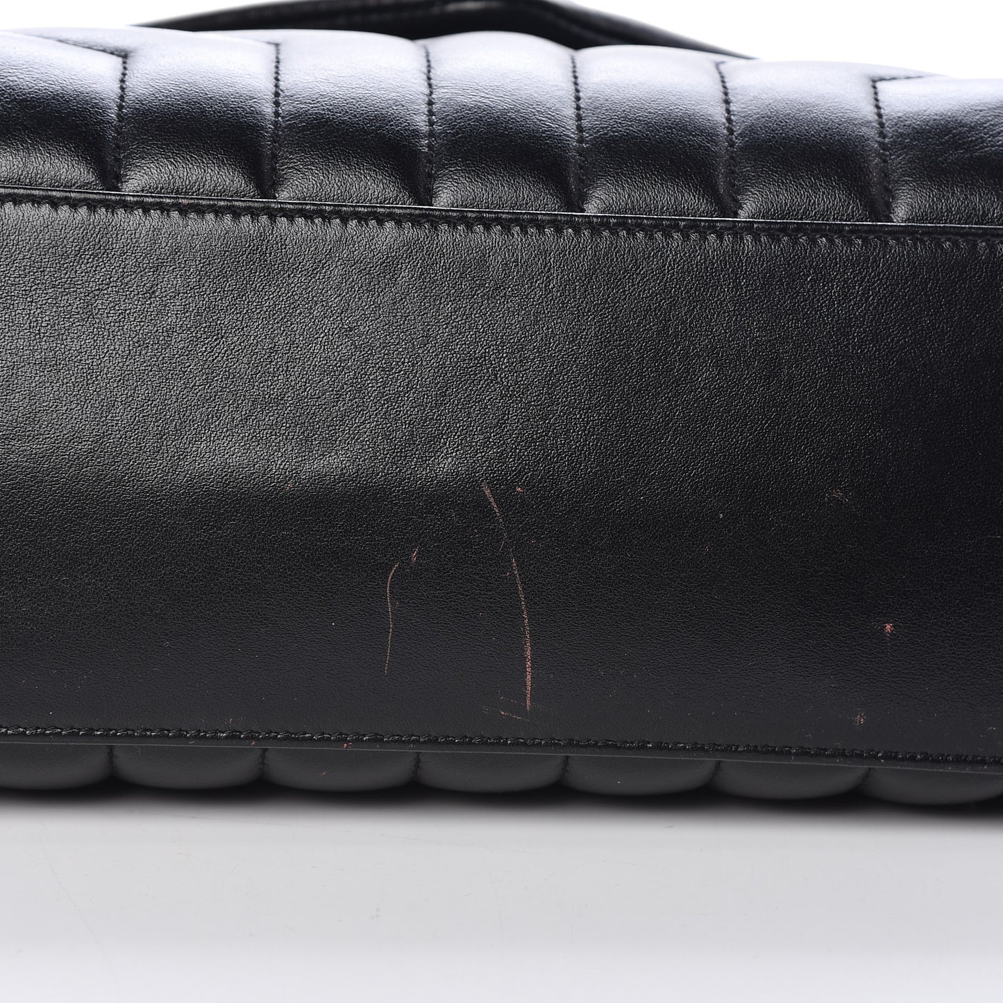Calfskin Y Quilted Monogram Medium Loulou Chain Satchel Black