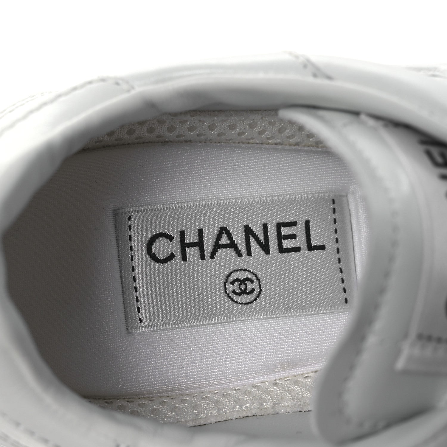 Chanel Calfskin Womens CC Sneakers 40.5 White 9 of 11