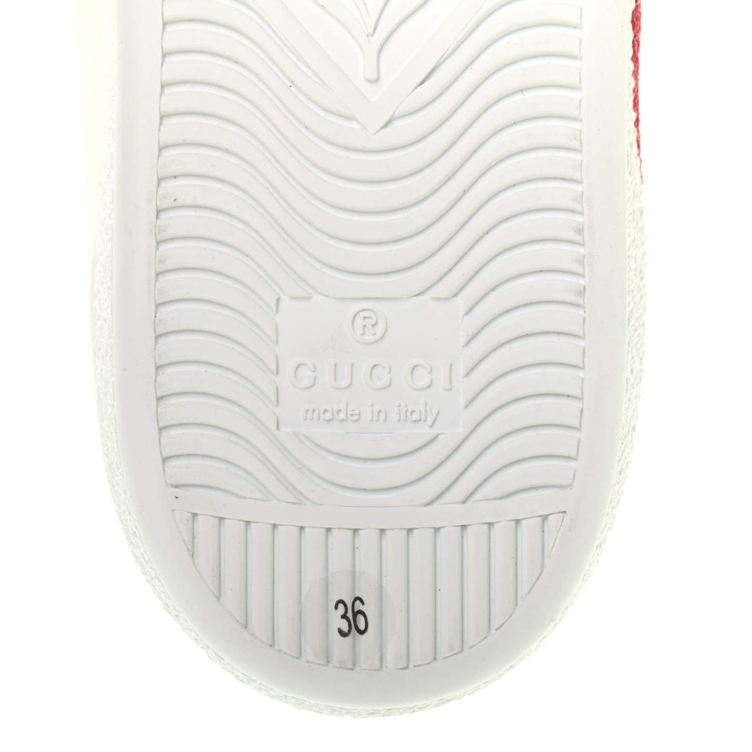 Gucci Calfskin Interlocking G Womens New Ace Sneakers 36 White Red Flame Green 5 of 7
