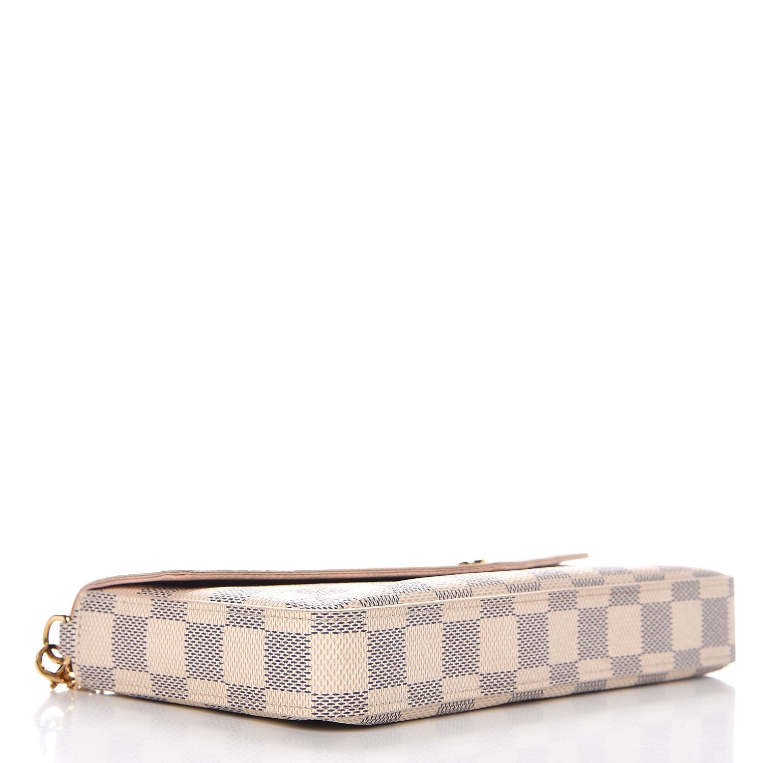 Louis Vuitton Damier Azur Pochette Felicie Chain Wallet Rose Ballerine 4 of 7