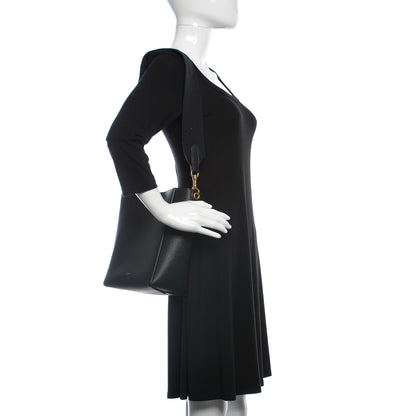 Celine Soft Grained Calfskin Small Sangle Bucket Bag Black 2 of 10