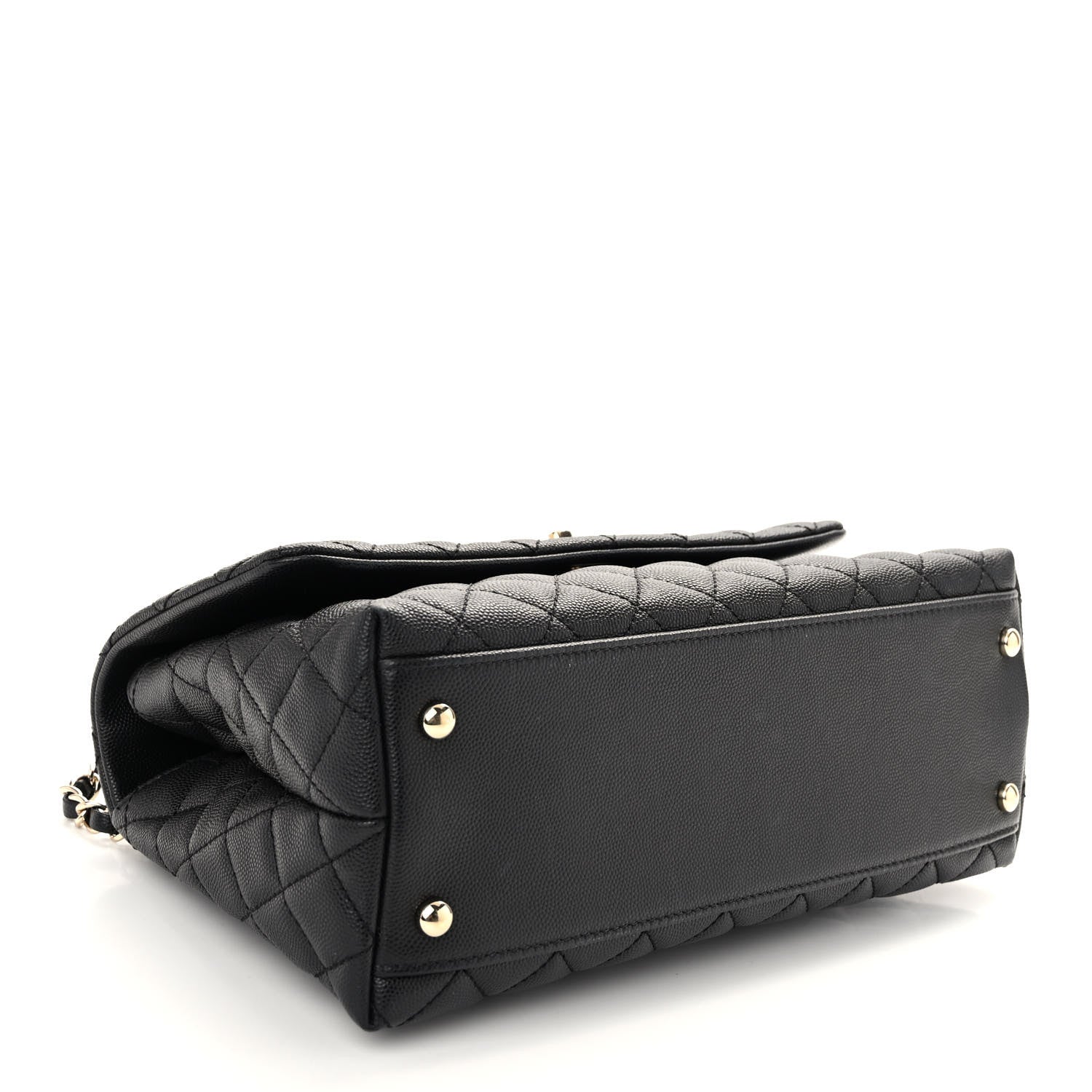 Chanel Caviar Quilted Small Coco Handle Flap Black 4 of 10