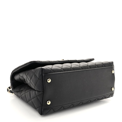 Chanel Caviar Quilted Small Coco Handle Flap Black 4 of 10