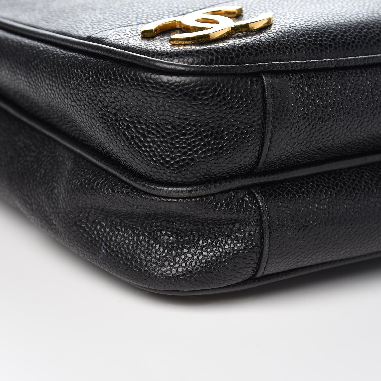 Chanel Caviar CC Shoulder Bag Black 10 of 12