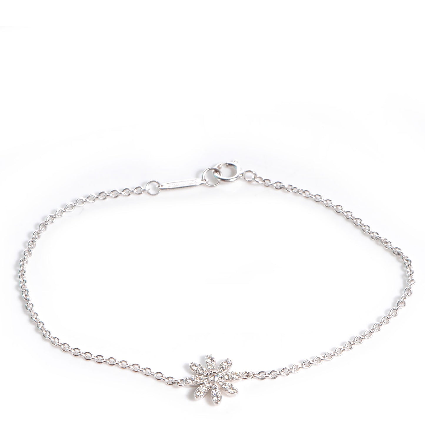 Diamond 18K White Gold Enchant Garden Flower Bracelet