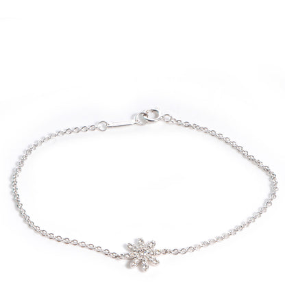 Tiffany Diamond 18K White Gold Enchant Garden Flower Bracelet 1 of 5