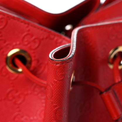 Gucci Bright Diamante GG Monogram Studded Medium Bucket Bag Red 26 of 33