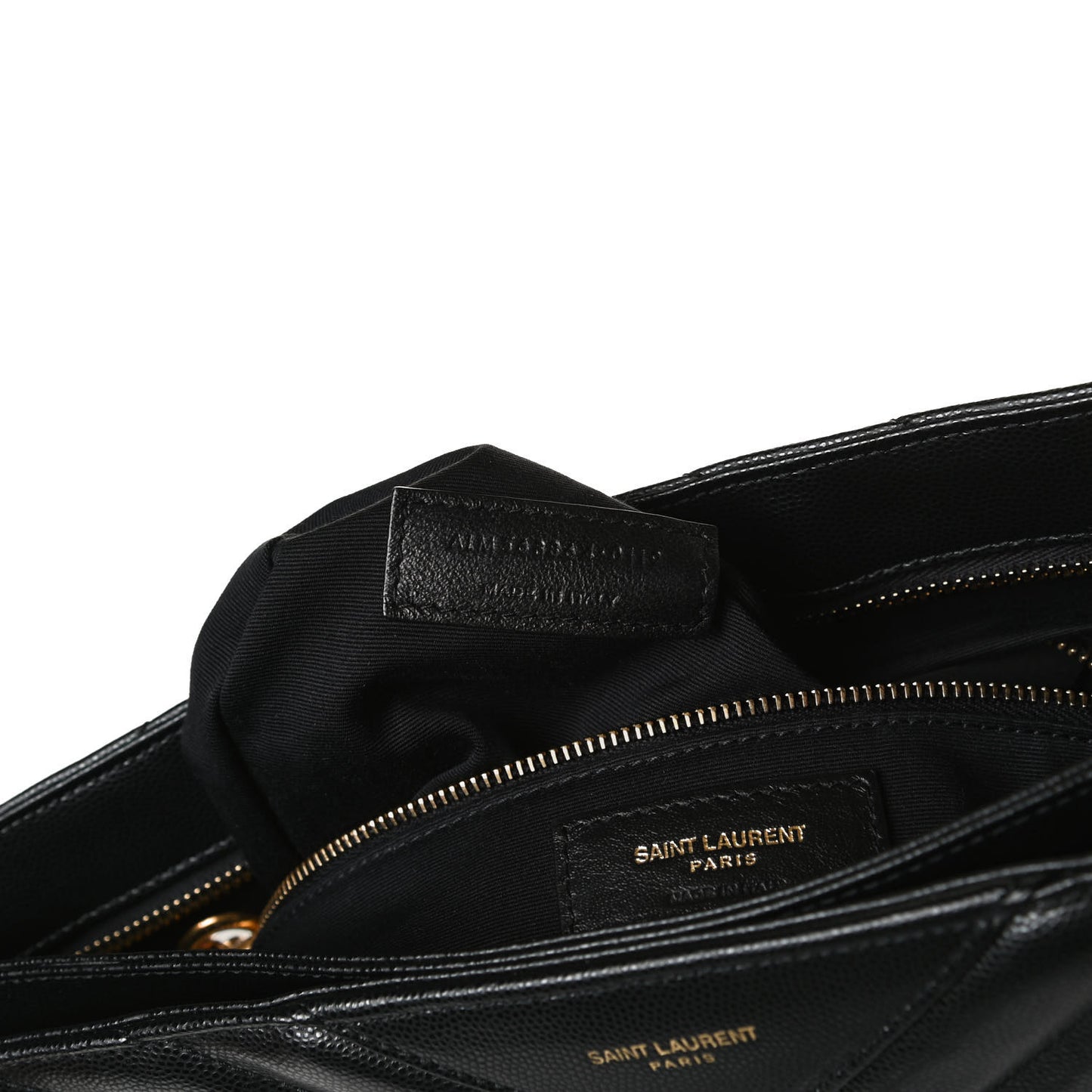 Grain De Poudre Matelasse Chevron Medium Tribeca Shopping Bag Black
