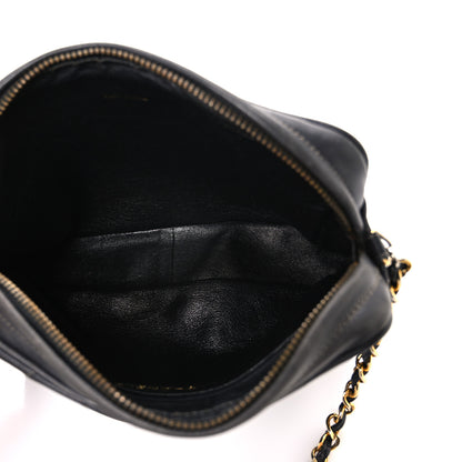 Chanel Lambskin Quilted CC Tassel Camera Case Black 5 of 10
