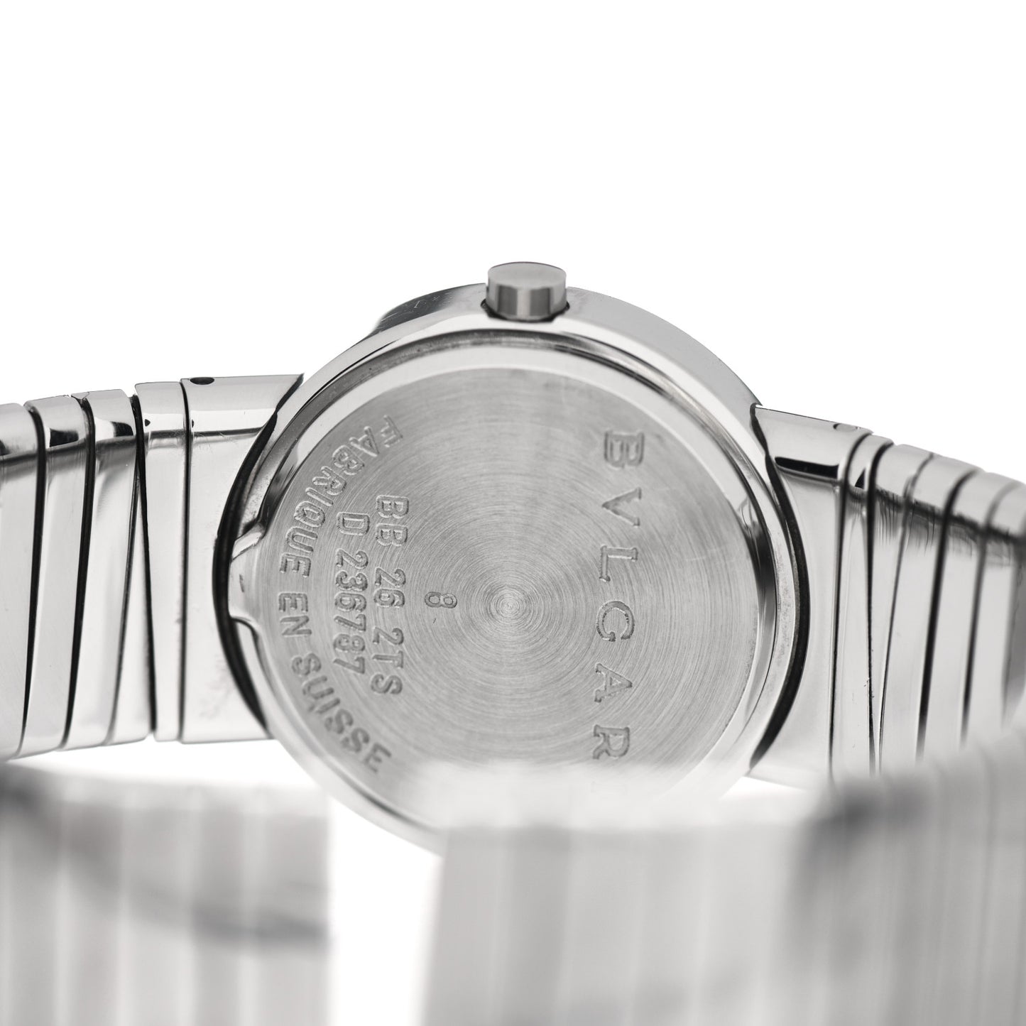 Stainless Steel Diamond 26mm Tubogas Quartz Watch Black