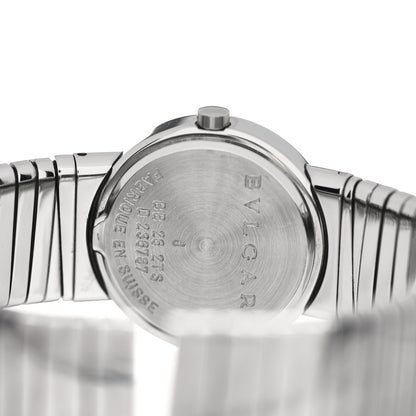 Bulgari Stainless Steel Diamond 26mm Tubogas Quartz Watch Black 4 of 5