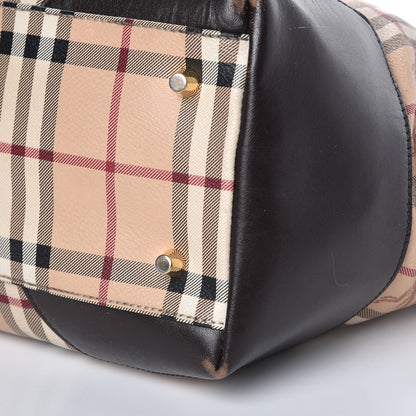Burberry Haymarket Check Medium Primrose Tote Chocolate 13 of 13