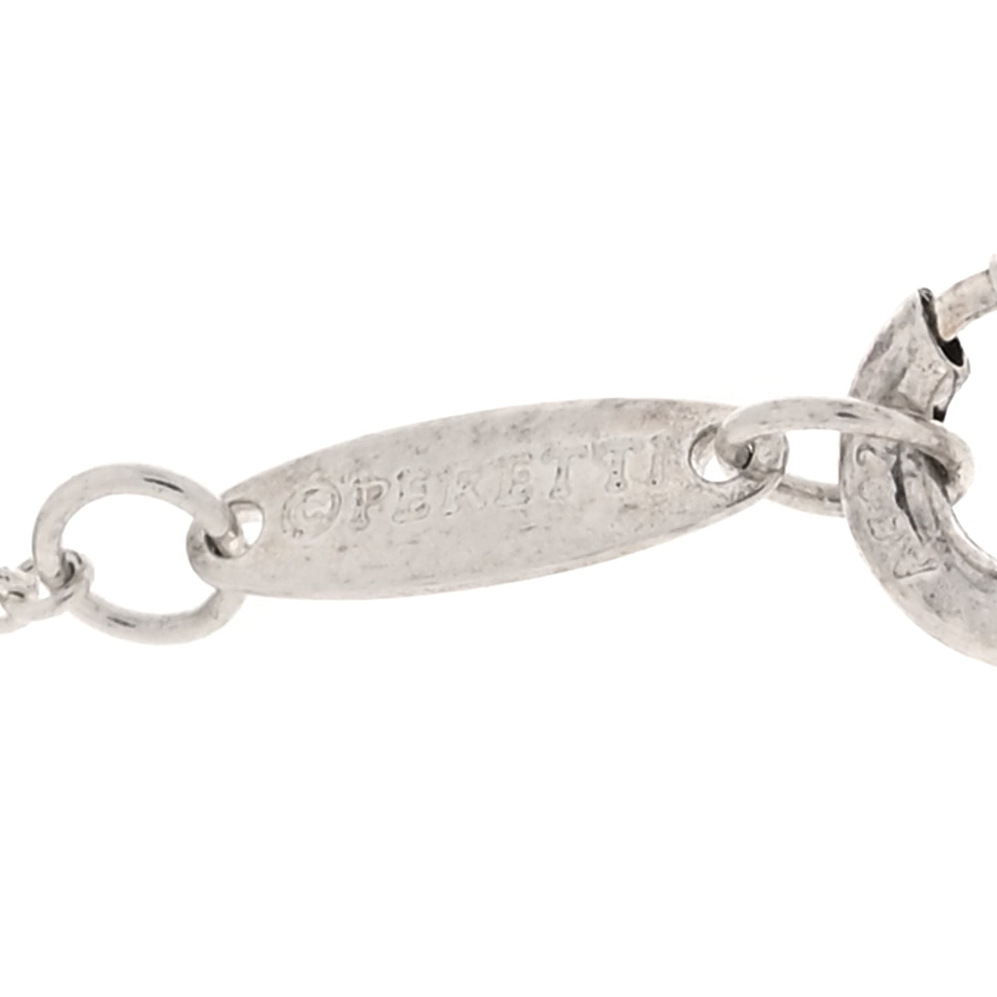Sterling Silver 9mm Elsa Peretti Bean Pendant Necklace
