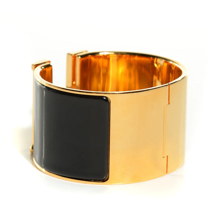 Hermes Enamel Extra Wide Clic H Bracelet PM Black 4 of 6