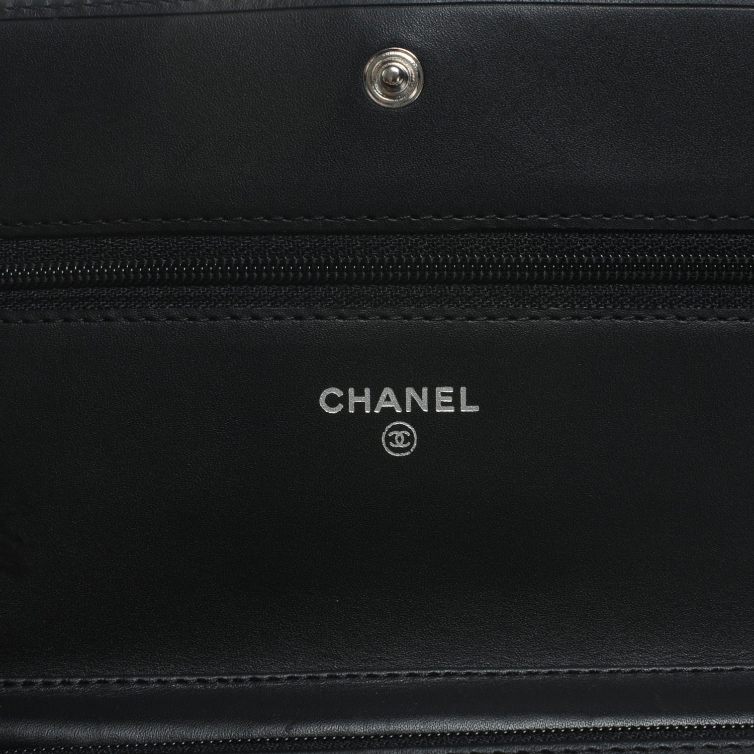 Chanel Calfskin Quilted Cambon Wallet On Chain WOC Black 5 of 8