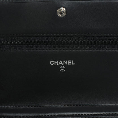 Chanel Calfskin Quilted Cambon Wallet On Chain WOC Black 5 of 8