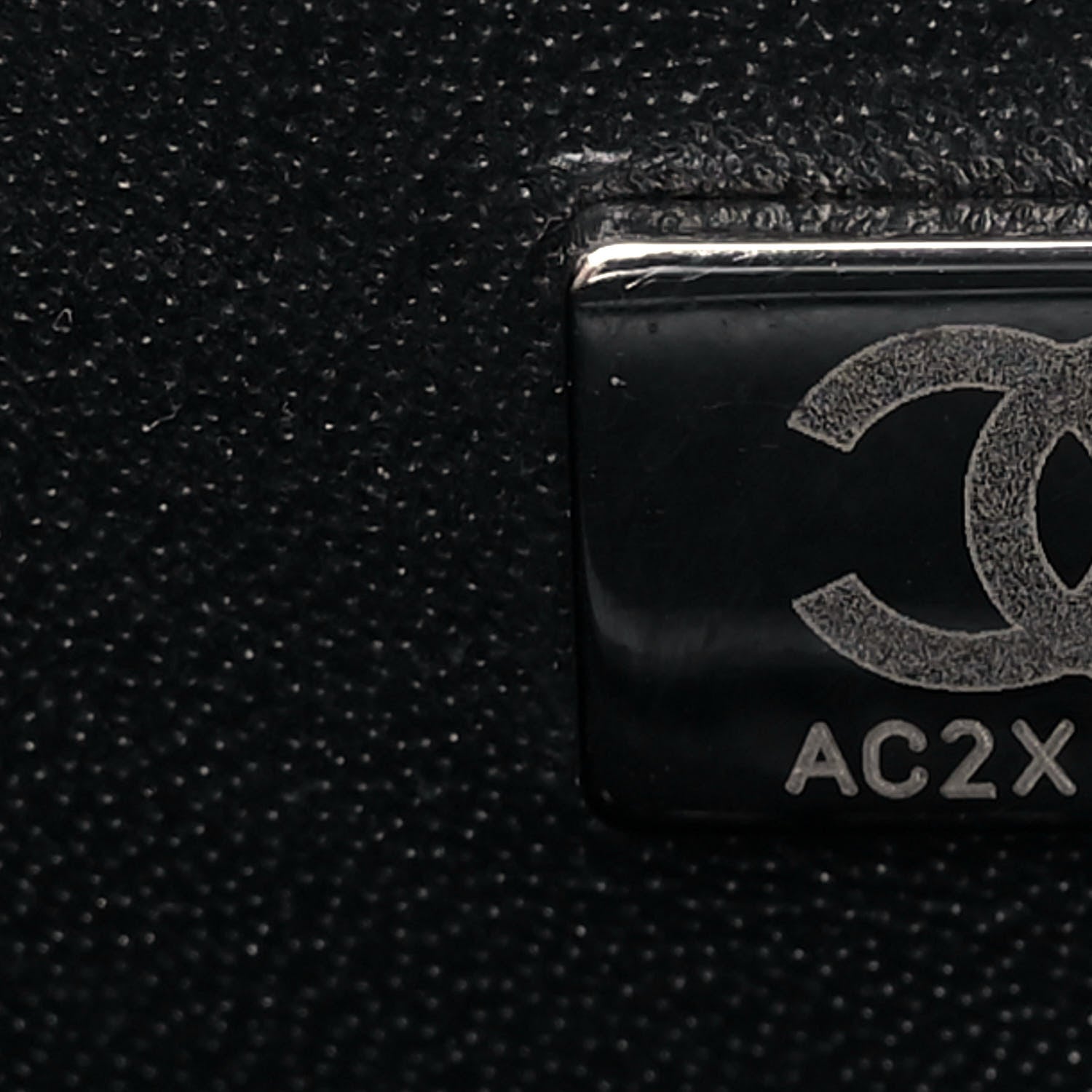 Chanel Lambskin Printed Mini Rectangular Flap Black Silver 7 of 11