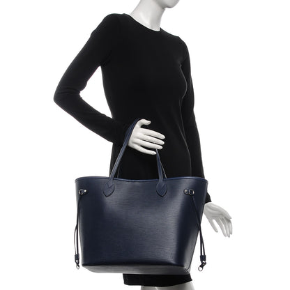 Louis Vuitton Epi Neverfull MM Indigo 2 of 10
