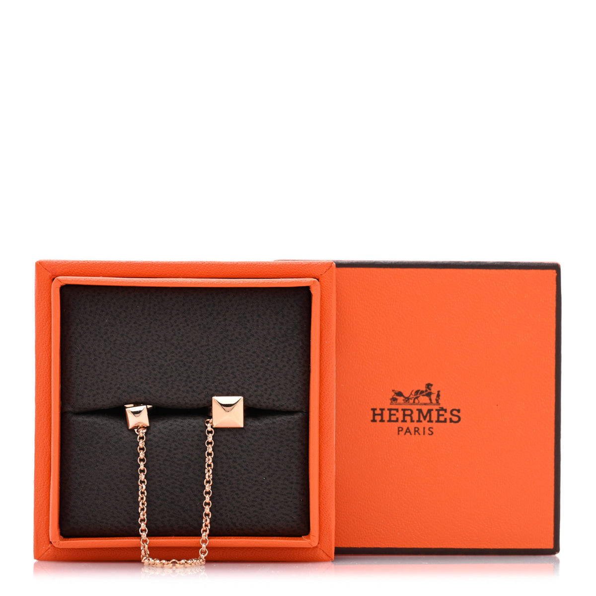Hermes 18K Rose Gold Clou d'H Cuff Single Earring 5 of 5