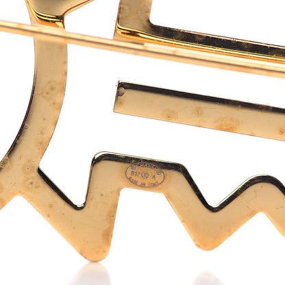Chanel Crystal CC Key Brooch Black Gold 4 of 7