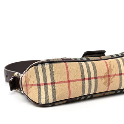 Burberry Haymarket Check Buckle Shoulder Bag Chocolate 6 of 14